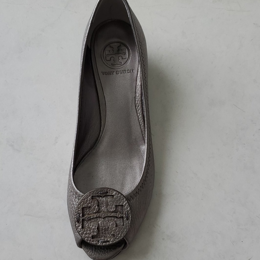 Tory Burch silver shoes